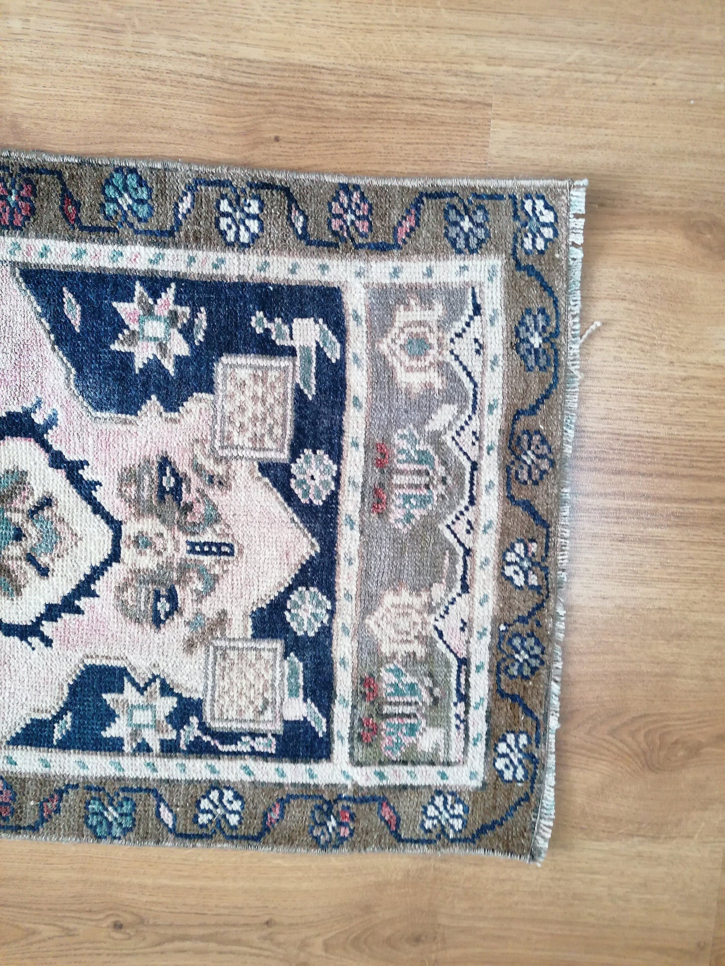 Oushak wool rug, turkish small rug vintage unique hand made rug kitchen rug bohemian rug 1'8x3'6 feet