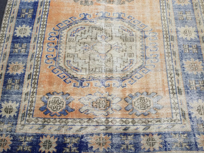 11.4 x 5.2 Vintage Runner Rug Distressed Turkish Runner Rug Wool Vintage Runner Rug Hallway Runner Rug Kitchen Runner Rug