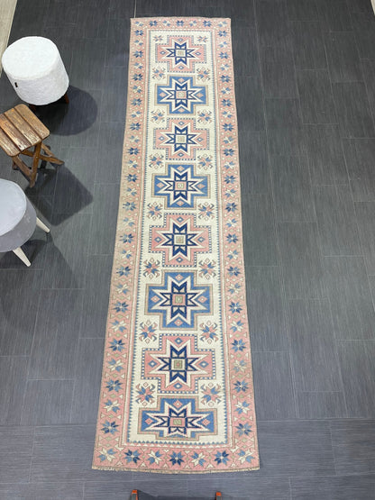 Vintage Persian Runner Rug 2.5 x 10.4 Antique Runner Rug Handmade Runner Staircase Runner Distressed Runner Wool Runner Rug Oriental Runner