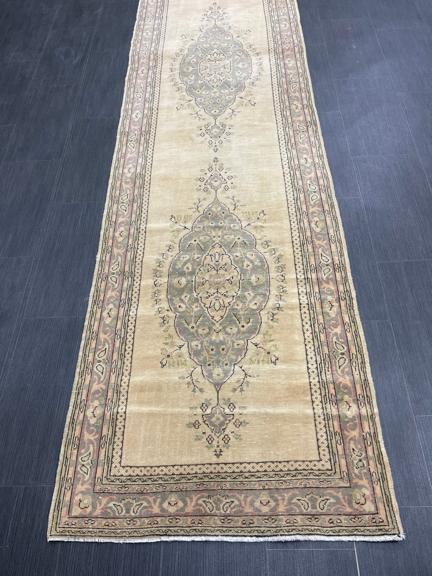 Vintage Persian Runner Rug 2.8 x 13 Fine Knotted Handmade Runner Rug Turkish Runner Rug Vintage Runner Rug Hallway Runner Kitchen Runner Rug