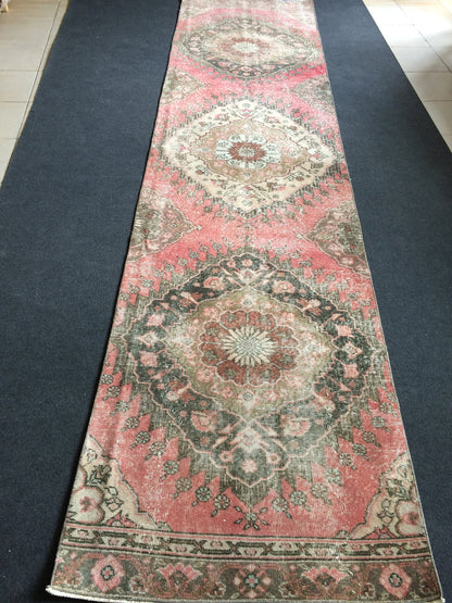12 x 3 Oushak Runner Rug Turkish Runner Rug Vintage Runner Rug Hallway Runner Rug Kitchen Runner Rug Wool Runner Rug Persian Runner