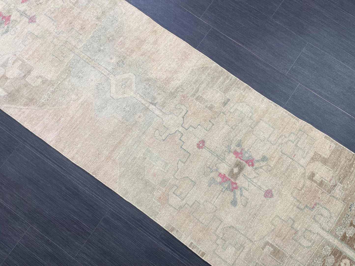 Muted Runner Rug Muted Turkish Runner Rug Vintage 2.5 x 11.5 Runner Rug Hallway Runner Rug Kitchen Runner Rug Oriental Runner Wool Runner