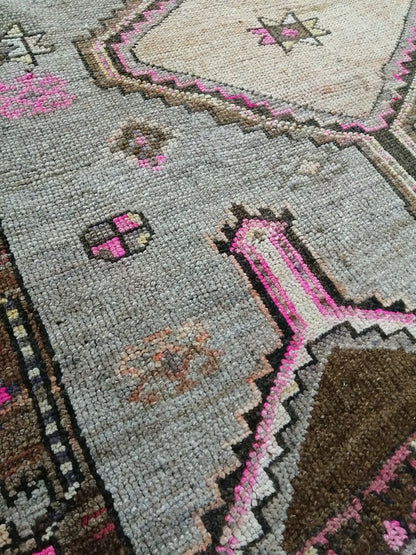 3.8 x 10.4 Oushak Runner Rug Turkish Runner Rug Vintage Runner Rug Hallway Runner Rug Kitchen Runner Rug Wool Runner Rug Wool Oushak Rug