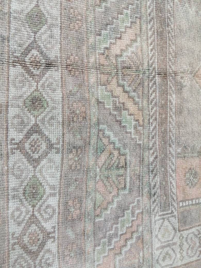 Turkish Runner Rug 4.9 x 11.7 Muted Vintage Runner Persian Hallway Runner Rug Kitchen Runner Rug Oriental Distressed Runner Muted  RUNNER