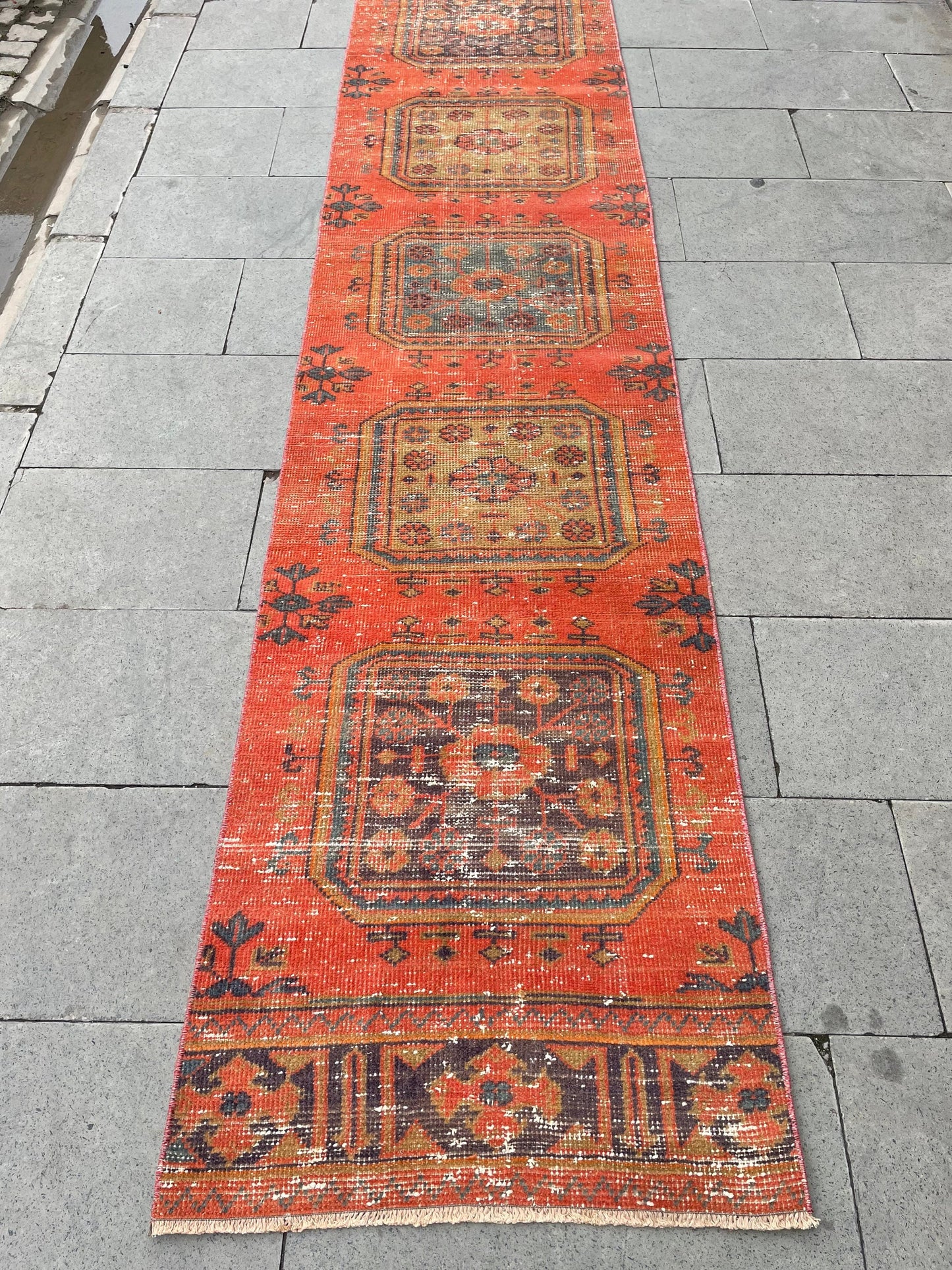 Vintage Staircase Runner Rug 2.3 x 28.4 ft Extra Long TURKISH Runner Rug Vintage Runner Rug Runner Rug  Runner Hand Knotted Runner