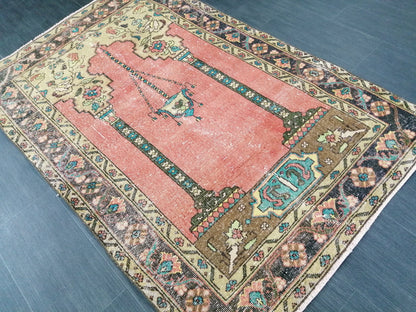 5.8 x 3.8 Rugs, Hand Made Rug, Oushak Rug, Rustic Rug, Bohemian Rug, Rug Runner, Turkish Rug, Farmhouse Rug, Vintage Rug, Wool rug