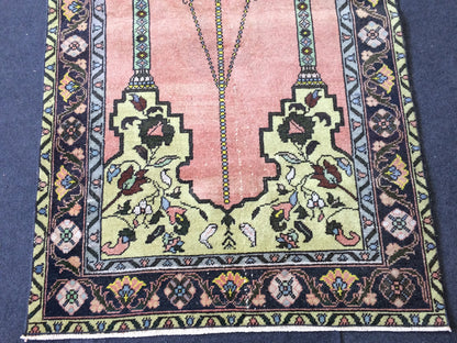 Turkish Rug, Oushak Rug, Rustic Oushak Rug, Wool Oushak Rug, Oushak Runner Rugs, Farmhouse Rug, Vintage Rug, High Pile, Hand Made Rug