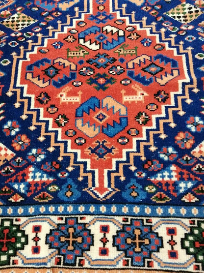 Vintage Rug, Oriental Handmade Rug, 3.6 x 6.2 Oushak Rug, Rustic Rug, Fun Vintage Turkish Rug, Persian Rug,Soft Wool Rug, Traditional Rugs