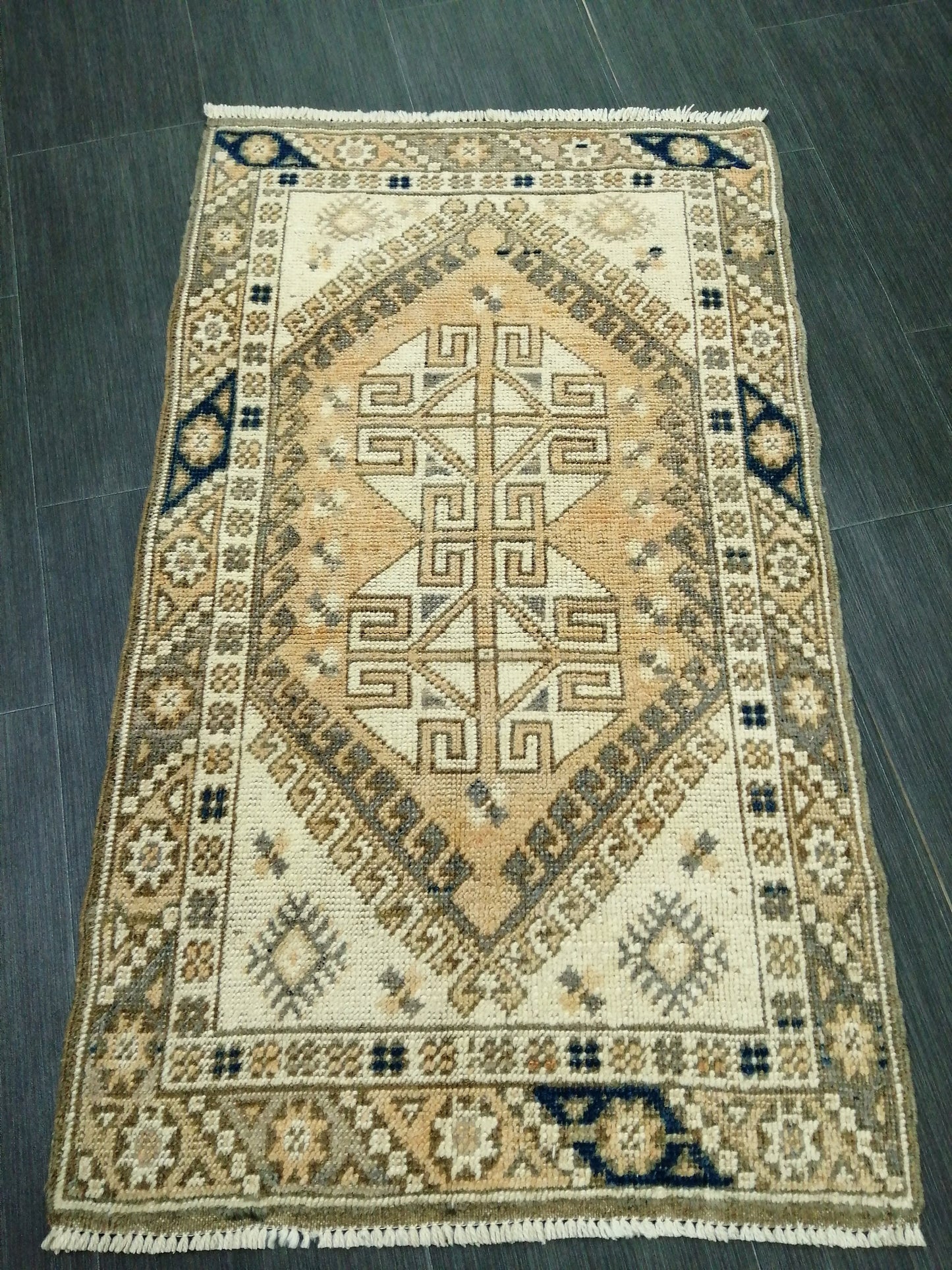 Small Turkish Rug 3.9 X 2.2 Mini Rug Small Area Rug Turkish Rug Oushak Rug Hand Made Rug Vintage Rug