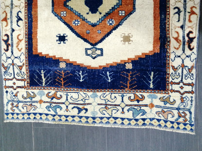 4.7 X 3.7 OUSHAK RUG TURKISH Oushak Rug Vintage Oushak Runner Rug Vintage Runner Rug Wool Oushak Rug Hand Made Rugs Vintage Turkish Rug