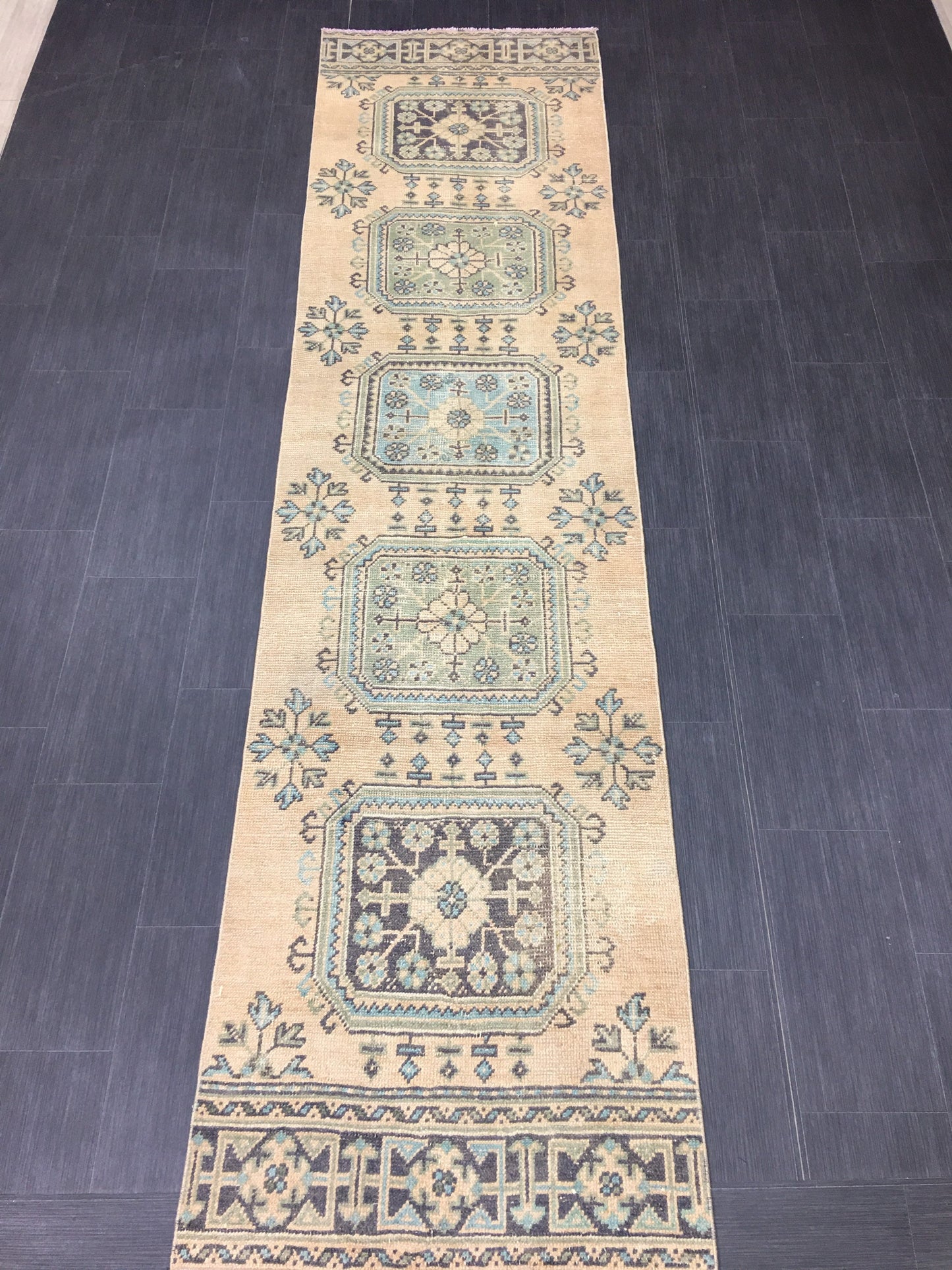 Vintage Runner Rug 2.5 x 11..6 Turkish Runner Rug Oushak Runner Rug Blush Hallway Runner Rug Kitchen Runner Rug Wool Runner Rug