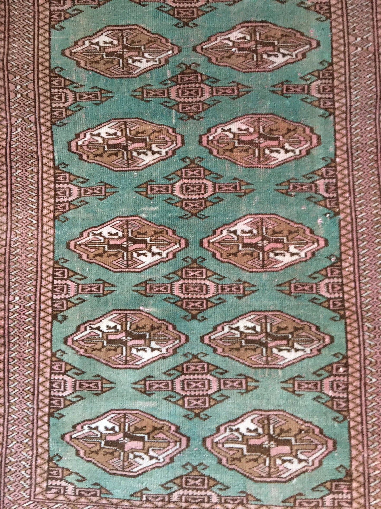 3x4 feet handmade teal persian rug - living room rug,  wool rug, bedroom floor rug, bathroom rug