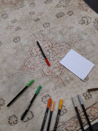 Neutral Vintage Runner Rug 2.7 x 8.5 Muted Turkish Runner Rug Distressed Runner Rug Hallway Runner Rug Kitchen Runner Rug Hallway Runner