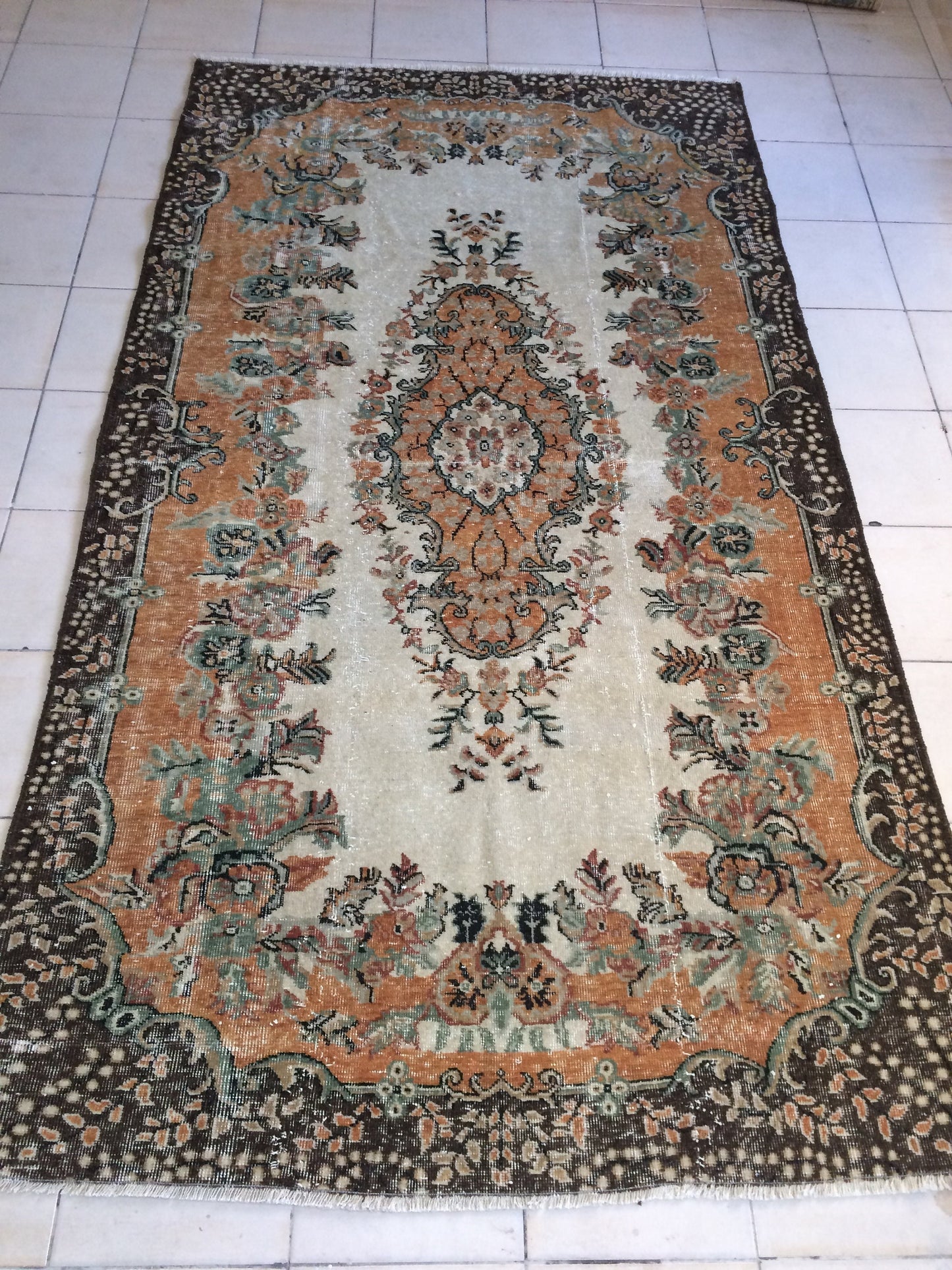 Turkish Oushak Rug Large Area Oushak Rug Pastel Colors Rug Hand Made Oushak Rug Distressed Colors Rug Earth Tones Rugs