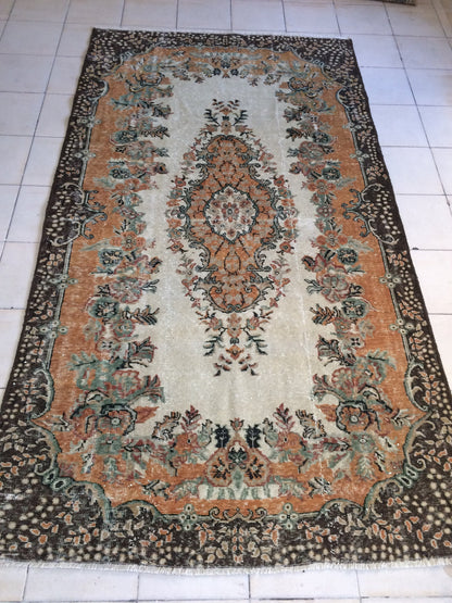 Turkish Oushak Rug Large Area Oushak Rug Pastel Colors Rug Hand Made Oushak Rug Distressed Colors Rug Earth Tones Rugs