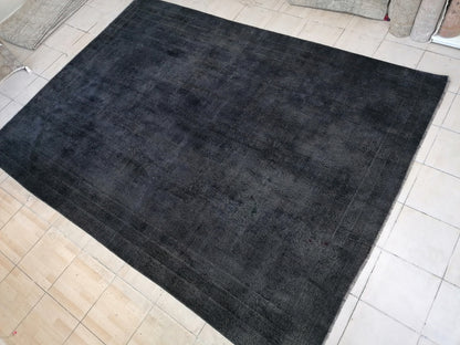 10'2x7'5 black color wool rug, turkish rug, large turkish rug,wool rug