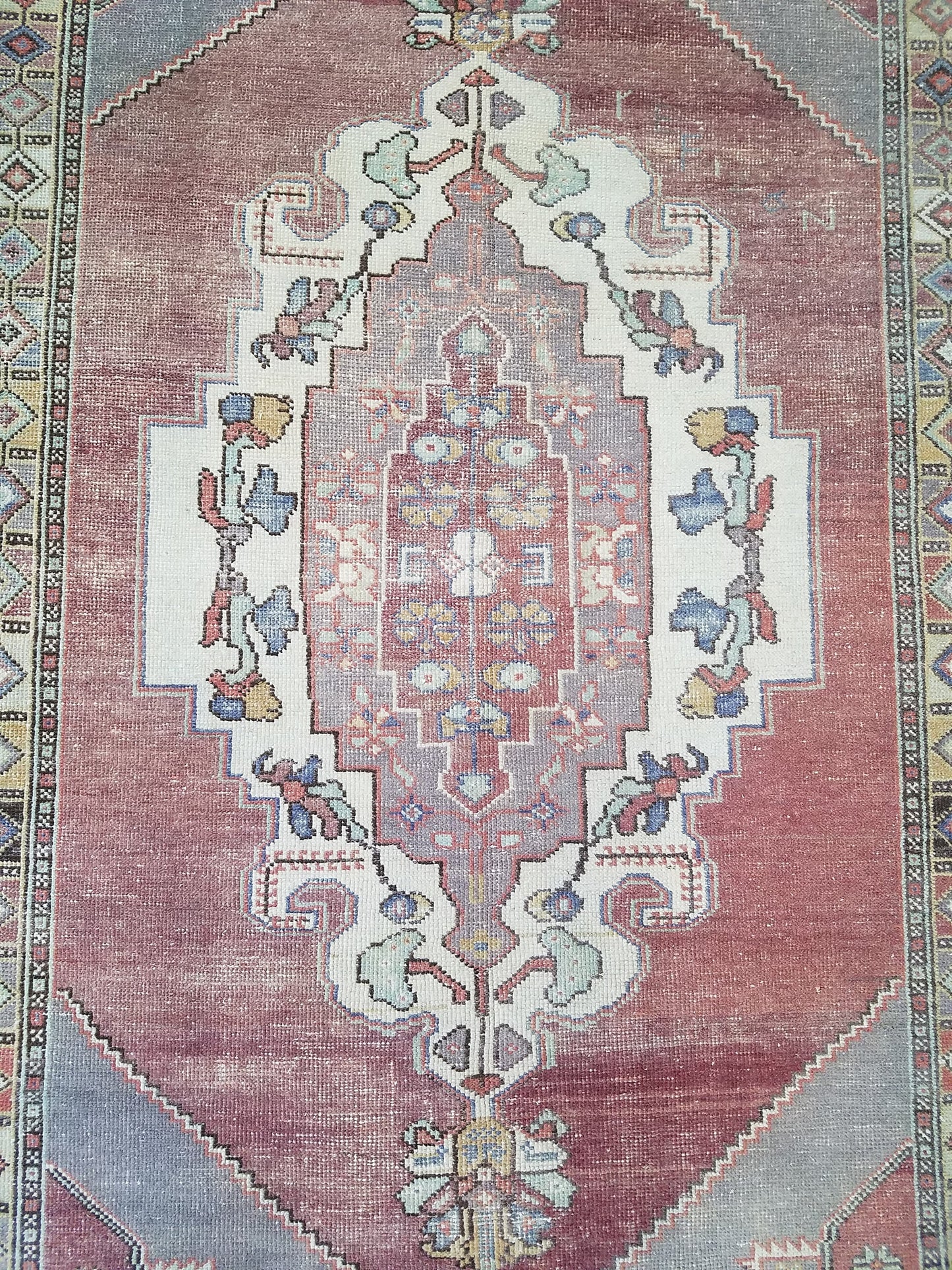 4.5 x 8.6 Turkish oushak rug, vintage rug, wool kitchen rug, Hand Knotted rug,