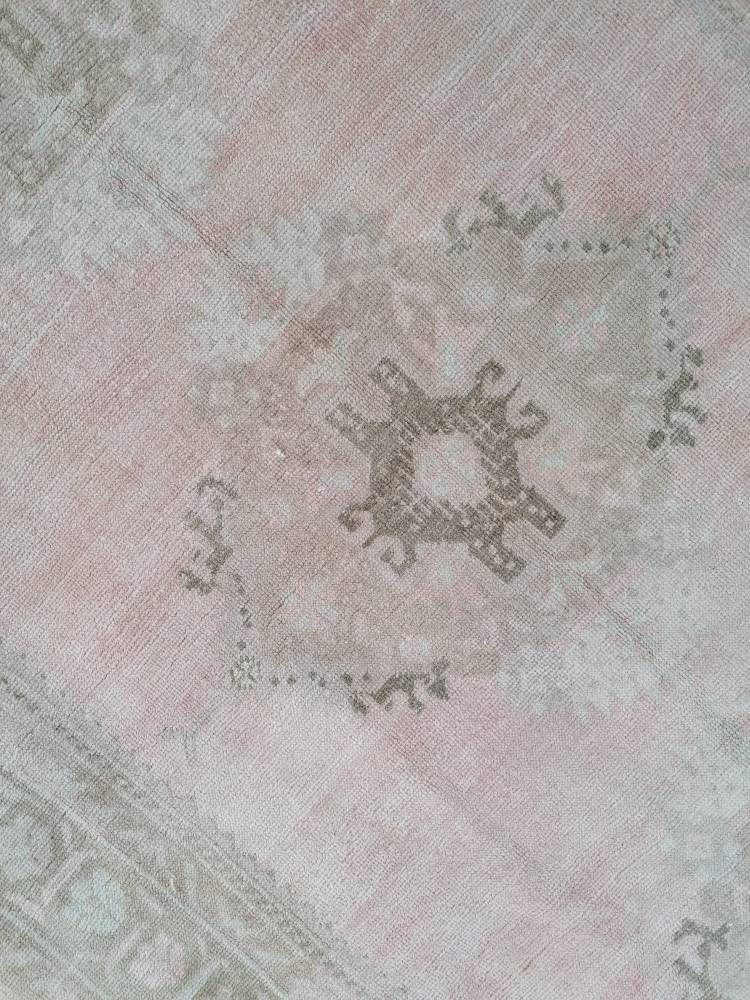 Muted vintage runner, oushak runner wool runner 5'2x12 handmade hallway runner, kitchen vintage anatolian rug