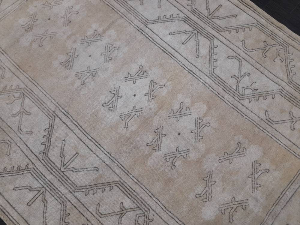 Muted Vintage RUG 5.2 x 8.3 Turkish Rug Antique Rug