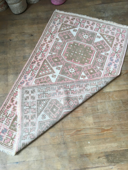 3x4 feet turkish area rug, anatolian handmade wool rug, vintage oushak natural large rug, living room floor large rug,bedroom wool brown rug