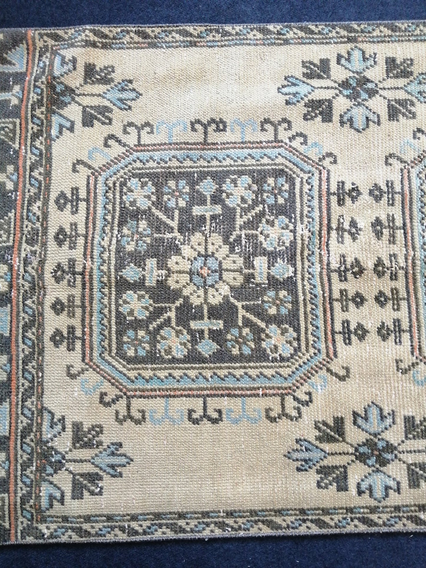 3.2 x 11.5 Muted Oushak Runner Rug Turkish Runner Rug Vintage Runner Rug Hallway Runner Rug Kitchen Runner Rug Wool Runner Rug Wool Rug