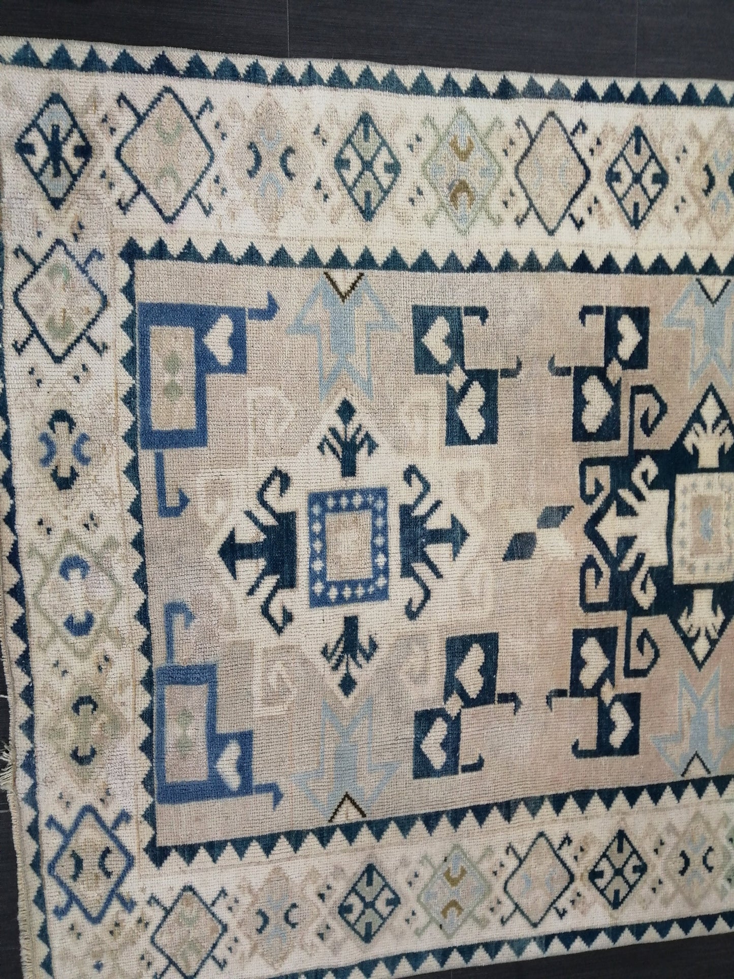 6.8 x 4.4 OUSHAK RUG TURKISH Oushak Rug Vintage Oushak Runner Rug Vintage Runner Rug Wool Oushak Rug Hand Made Rugs Vintage Turkish Rug