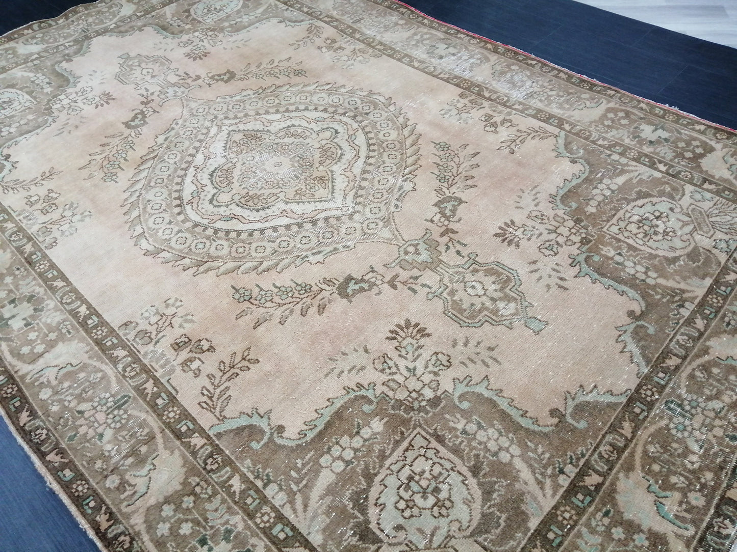 Vintage Rug 6.4 x 9.6 Muted Vintage Persian Rug Vintage Oriental Rug Hand Knotted Rug Hand Made Rug Large Area Rug