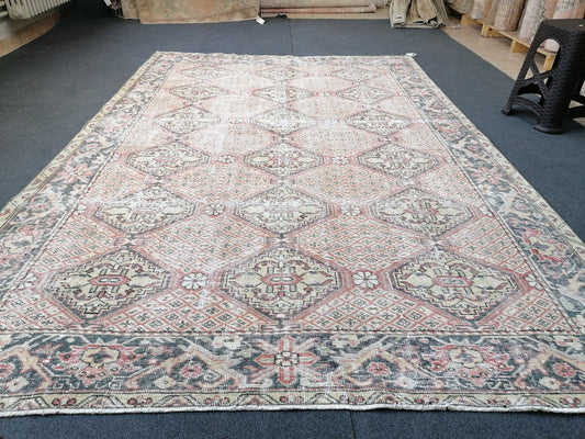 6.2 x 9.2 Large vintage rug turkish handmade rug traditional rug,  vintage oushak rug, wool rug