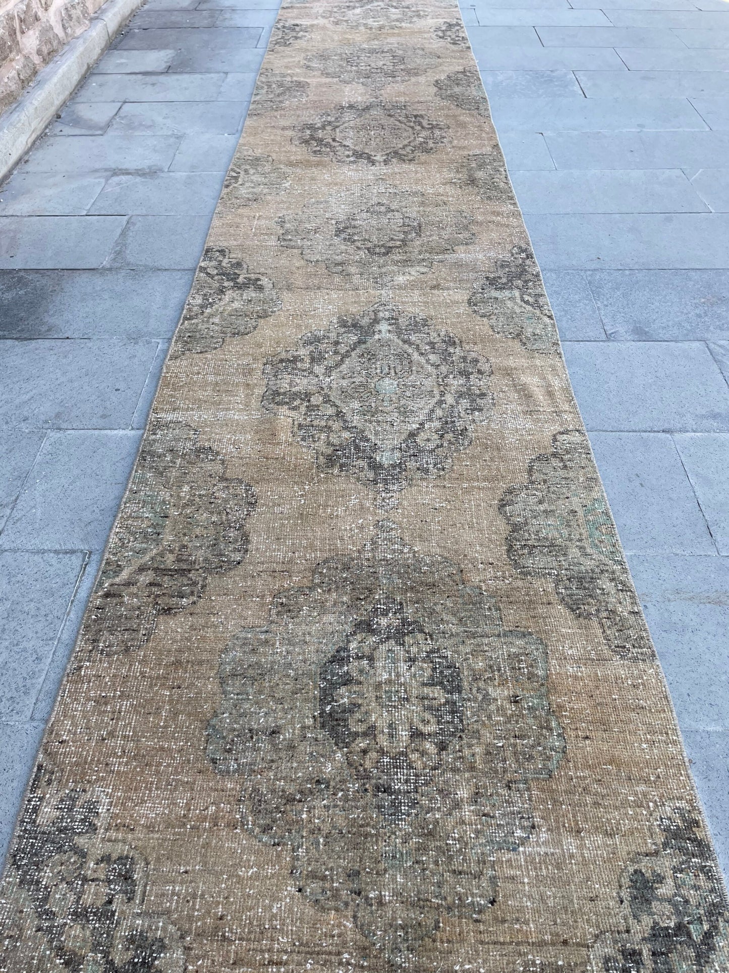 Extra Long Turkish Runner Very Long Oushak Runner Rug 2.8 x 17.8 Vintage Stair Runner Rug XL Oriental Runner Rug Staircase Runner rug