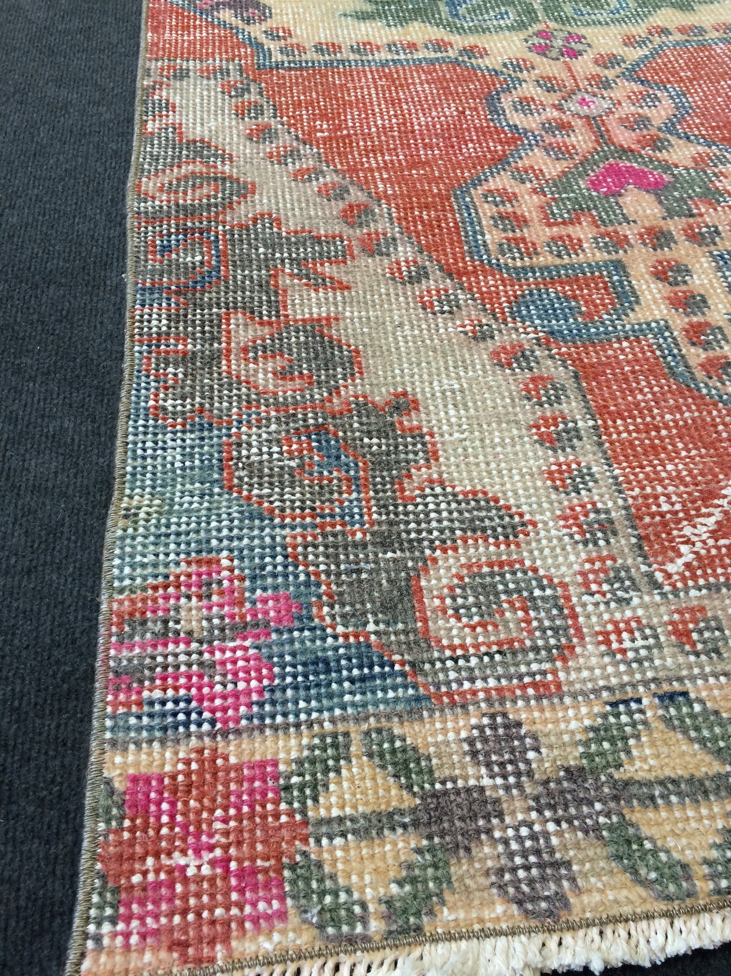 Oushak Runner Rug Turkish Runner Rug Vintage Runner Rug Hallway Runner Rug Runner