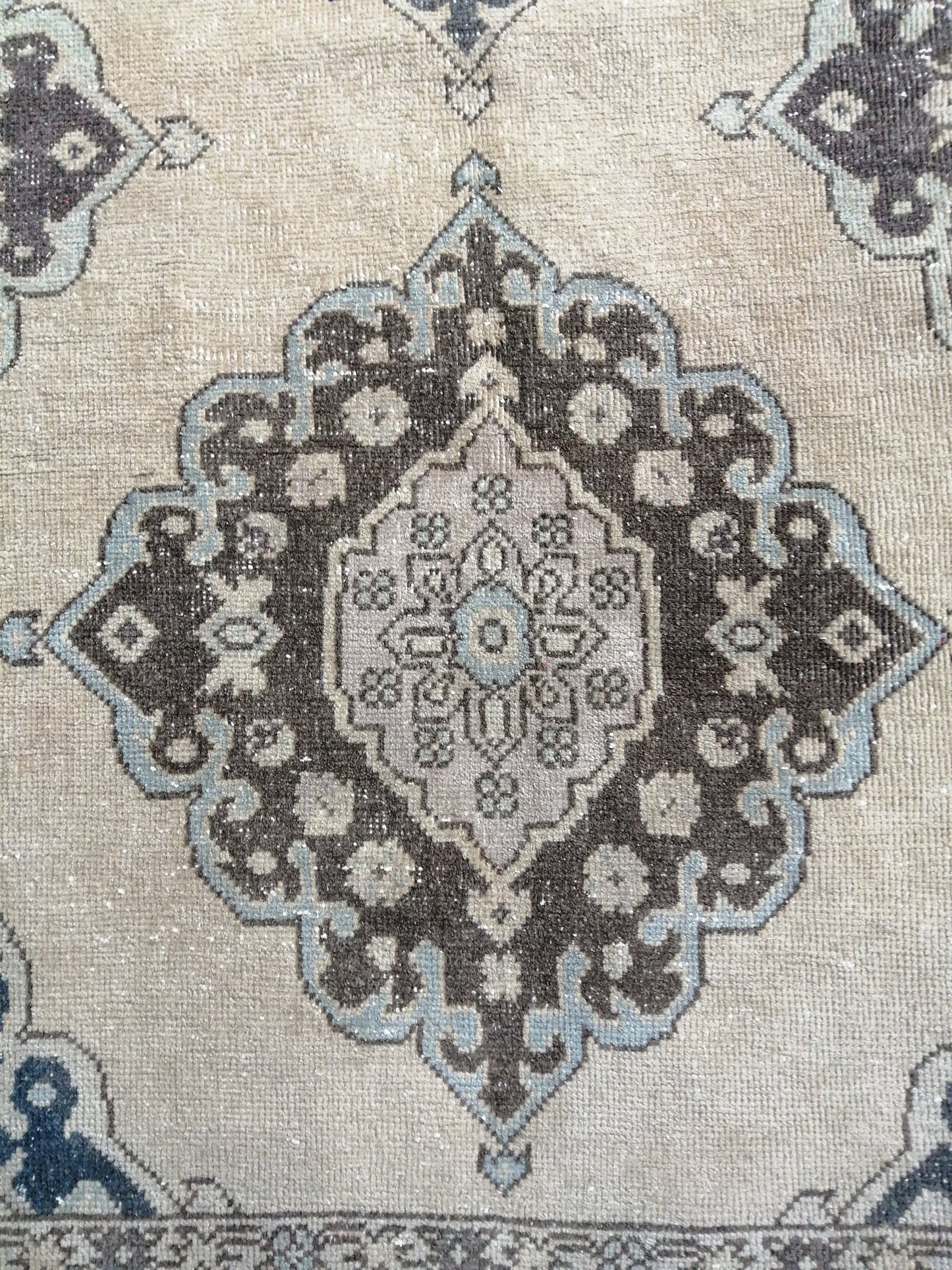 13.7 x 2.8 Vintage Oushak Runner Rug Turkish Runner Rug Vintage Runner Rug Hallway Runner Rug Kitchen Runner Rug Wool Runner Rug Wool Oushak