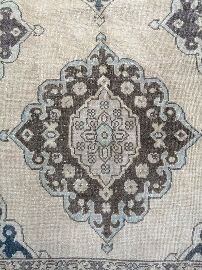 13.7 x 2.8 Vintage Oushak Runner Rug Turkish Runner Rug Vintage Runner Rug Hallway Runner Rug Kitchen Runner Rug Wool Runner Rug Wool Oushak