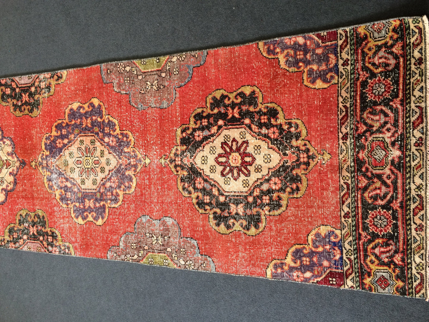 13 x 2.10 Vintage Runner Rug Oushak Runner Rug Turkish Runner Rug  Hallway Runner Rug Kitchen Runner Rug Wool Runner Rug Bohemian Runner