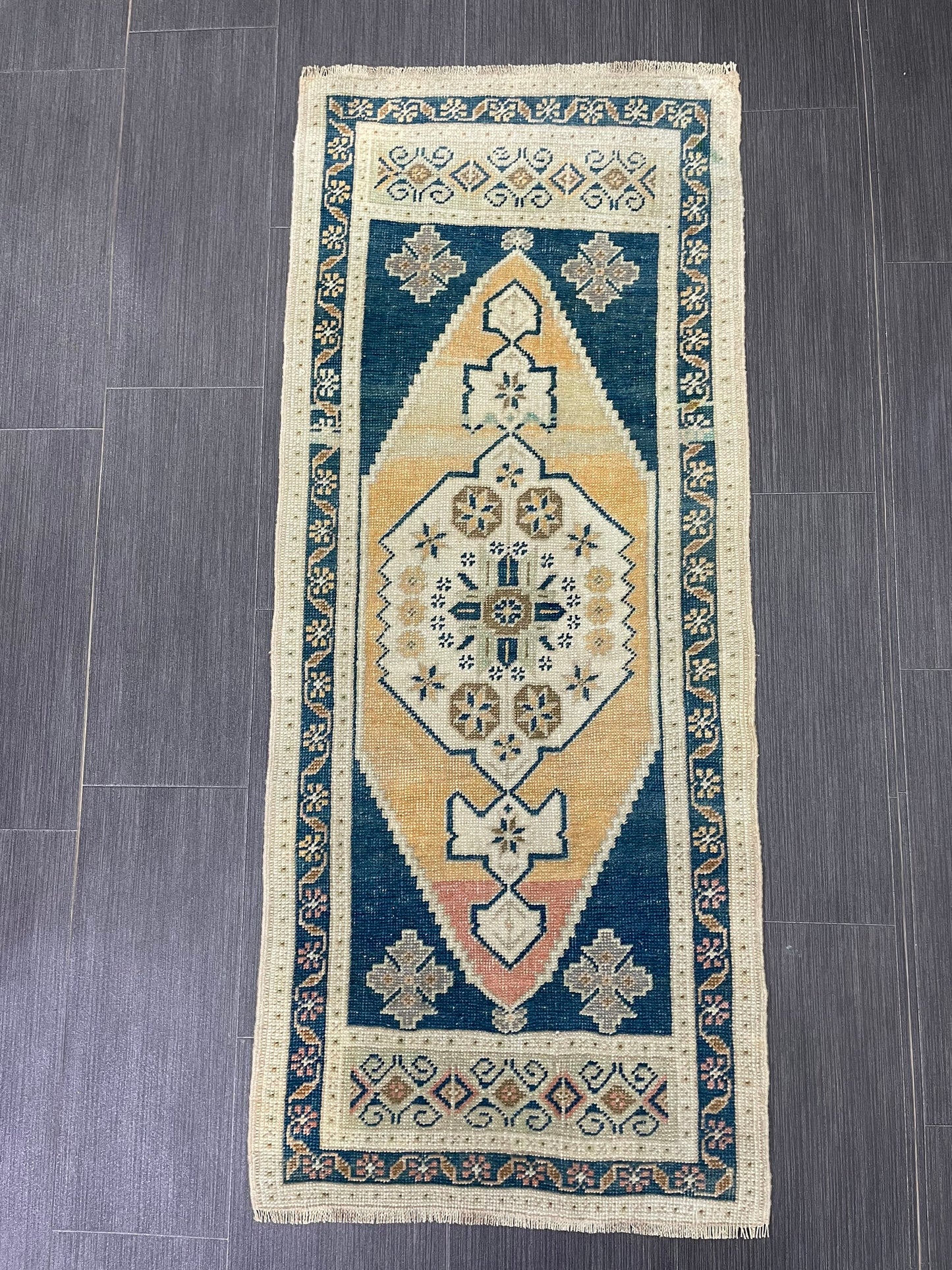 2 x 4.6 Turkish Rug Mini Rug Small Area Rug Turkish Rug Oushak Rug Hand Made Rug Vintage Rug 2x4 rug 2x5 rug