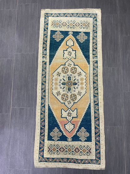 2 x 4.6 Turkish Rug Mini Rug Small Area Rug Turkish Rug Oushak Rug Hand Made Rug Vintage Rug 2x4 rug 2x5 rug