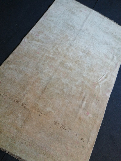 7.5 x 4.3 Muted Rugs, Hand Made Rug, Oushak Rug, Rustic Rug, Bohemian Rug, Rug Runner, Turkish Rug, Farmhouse Rug, Vintage Rug, Wool rug