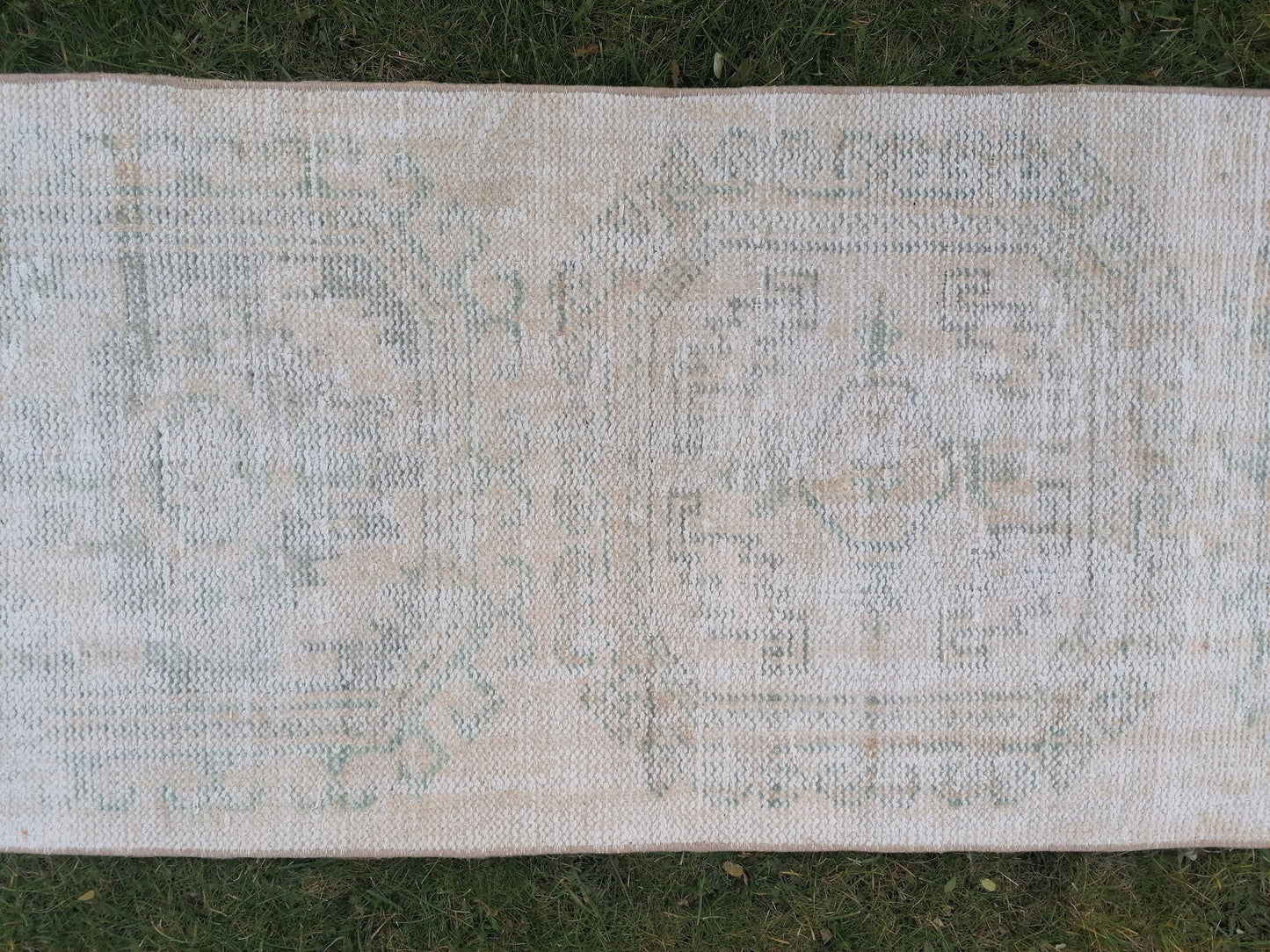 2'4x11 feet, distressed vintage runner rug, muted  turkish runner rug, pastel kitchen runner, hallway runner, vintage anatolian rug