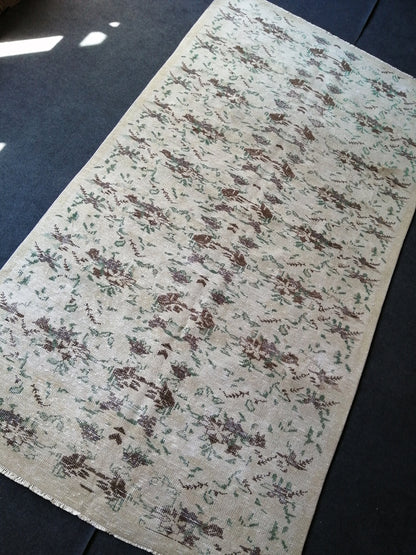 5 x 9.3 Floral Rug, Oushak Rug, Turkish Rug, Hand Made Rug,Oushak antique Rug,Hand woven Rug,Weaving Rug,Ethnic Rug,Kitchen Rug