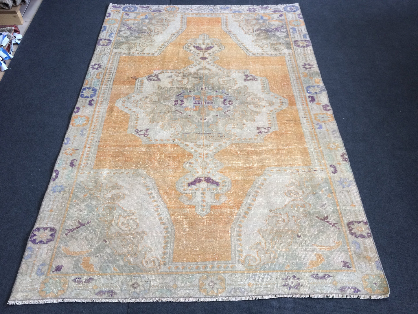 OUSHAK RUG TURKISH Oushak Rug Vintage Oushak Runner Rug Vintage Runner Rug Wool Oushak Rug Hand Made Rugs Vintage Turkish Rug