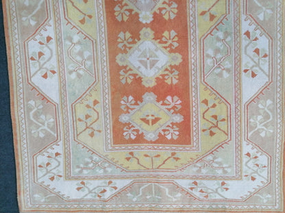 Turkish rug 9'x5' vintage turkish rug,  oushak vintage rug, kitchen rug, vintage anatolian rug,unique hand made bohemian rug