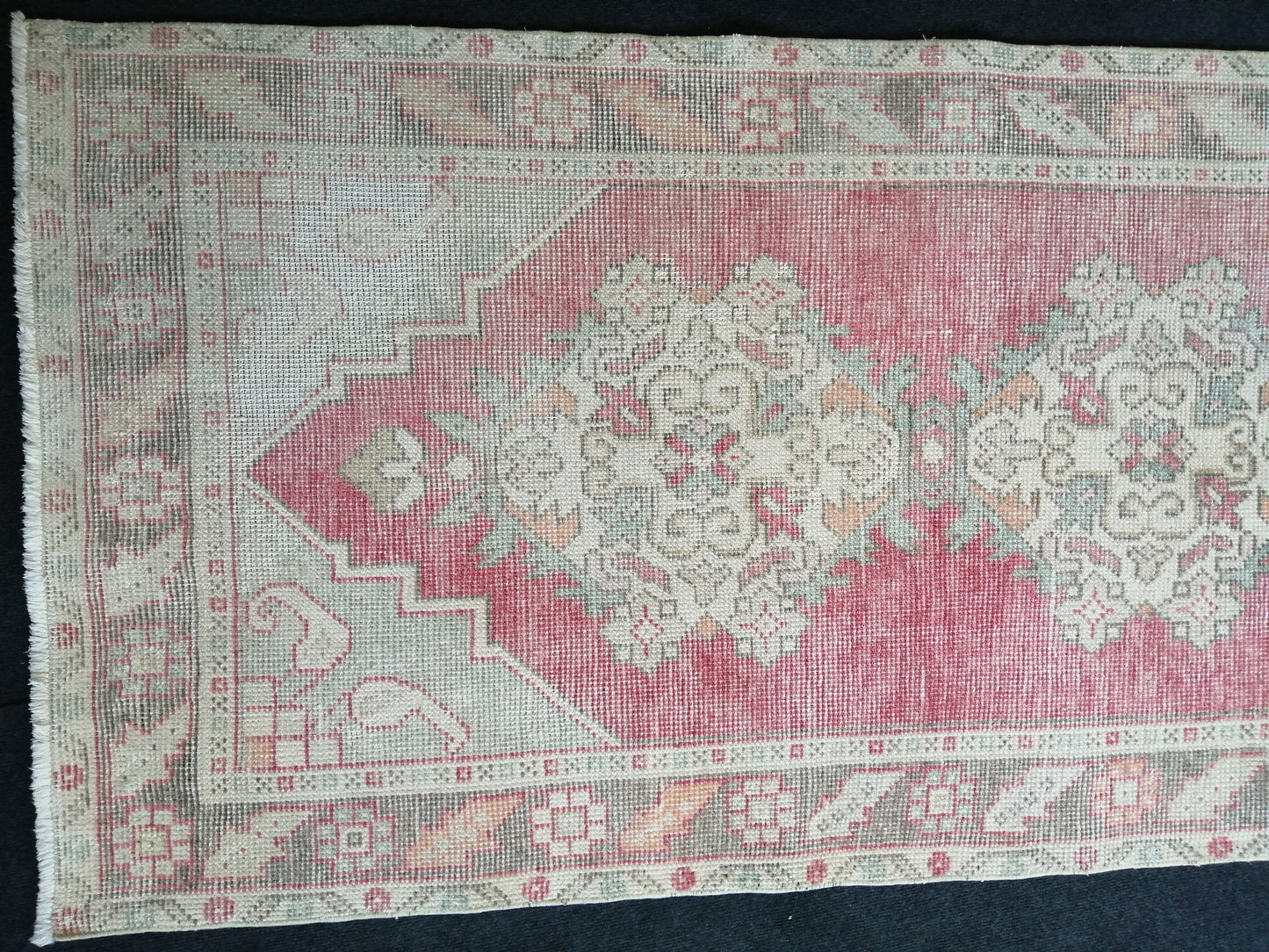 9.9 x 3 Oushak Runner Rug Turkish Runner Rug Vintage Runner Rug Hallway Runner Rug Kitchen Runner Rug Wool Runner Rug Wool Oushak Rug