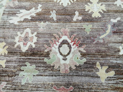 Wool OUSHAK RUG 12 x 9.2 Oushak Rug Vintage Oushak Rug Vintage Rug Wool Oushak Rug Hand Made Rugs Vintage Turkish Rug