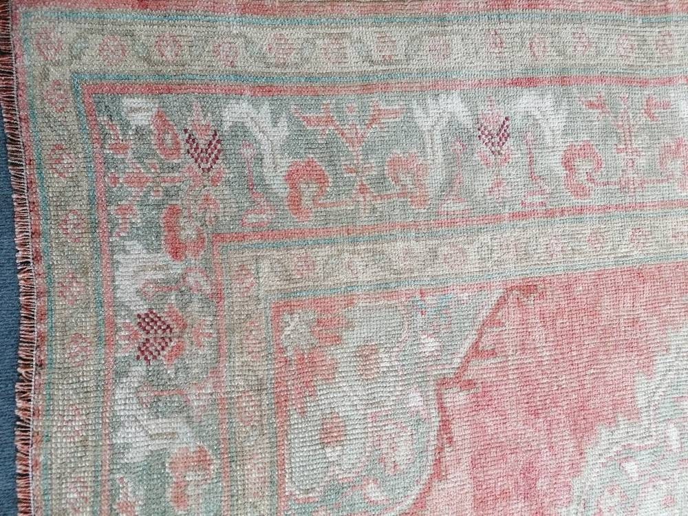 Turkish oushak runner rug 5'2x10'5 pastel vintage runner rug, unique hand made wool runner rug, kitchen runner rug, hallway runner rug