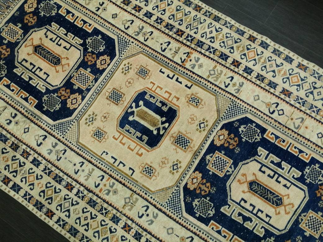 Vintage Hand Made Rug, 4.7x10 Oushak Rug, Turkish Rugs, Bohemian Rug, Persian Rug  Turkish Rug, 5x10 Rug, Vintage Rug Wool Rug Oriental Rug