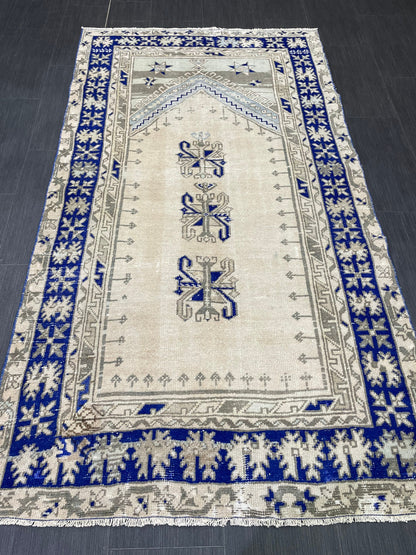 Vintage Turkish RUG Oushak Rug 3.6 x 6.5 Vintage Rug Antique Rug Handmade Rug Hand Knotted Rug Bohemian Rug Wool Rug