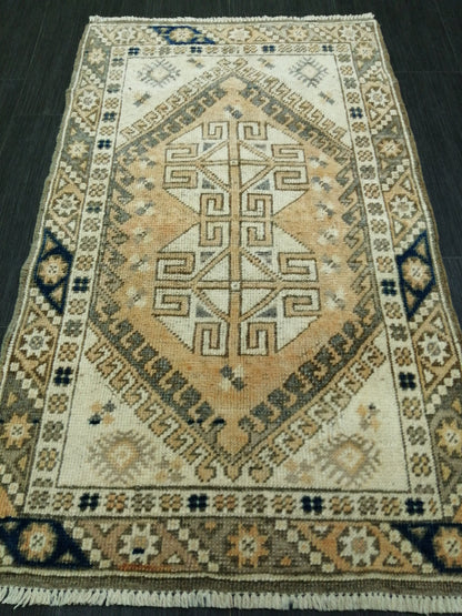 Small Turkish Rug 3.9 X 2.2 Mini Rug Small Area Rug Turkish Rug Oushak Rug Hand Made Rug Vintage Rug