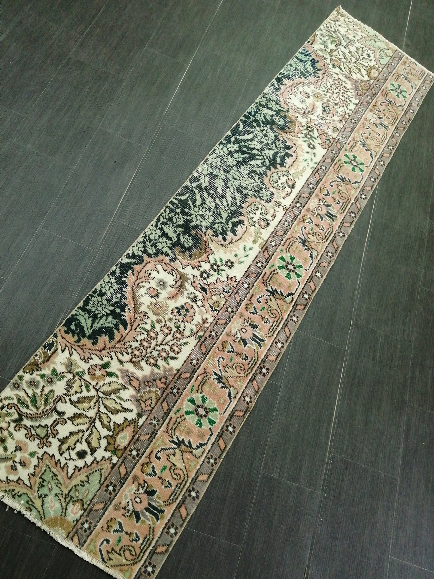 2.2 x 8.8 Oushak Runner Rug Turkish Runner Rug Vintage Runner Rug Hallway Runner Rug Kitchen Runner Rug Wool Runner Rug Wool Oushak Rug