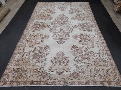 6.2 x 9.8 Oushak Runner Rug Turkish Runner Rug Vintage Runner Rug Hallway Runner Rug Kitchen Runner Rug Wool Runner Rug Wool 6x10 Rug