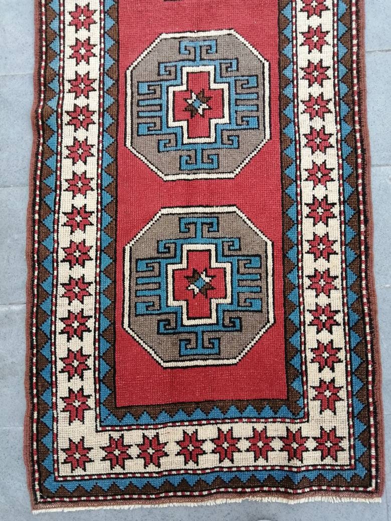 XL Turkish Runner Rug 2.8 x 13 Vintage Runner Rug Hallway Runner Rug Kitchen Runner Rug Staircase l Runner Rug Extra Long Oushak Runner