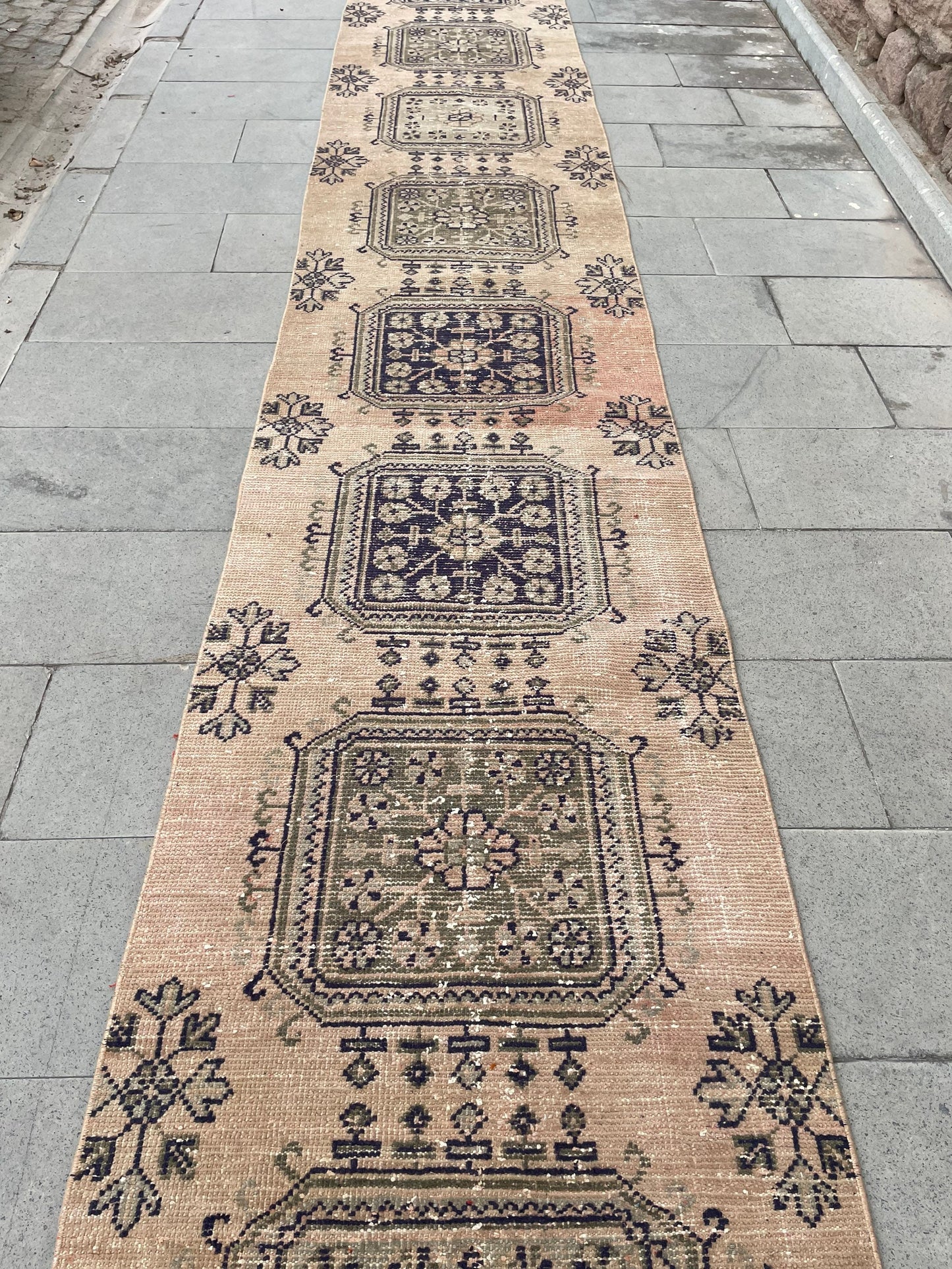 Wool Extra Long Runner Rug, Very Long Handmade Runner 2.7 x 22 ft Rug, Vintage Runner Rug, XL Turkish Runner Rug Staircase Runner rug